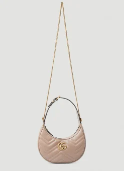 Gg Marmont Half-Moon Mini Shoulder Bag