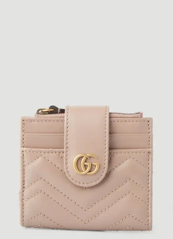 Gg Marmont Quilted Mini Card Holder