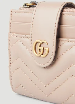 Gg Marmont Quilted Mini Card Holder