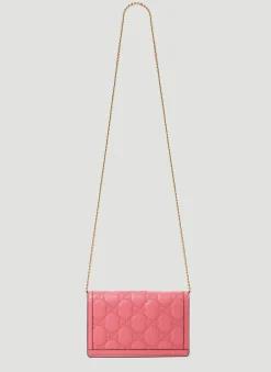 Gg Matelasse Chain Wallet