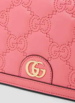 Gg Matelasse Chain Wallet