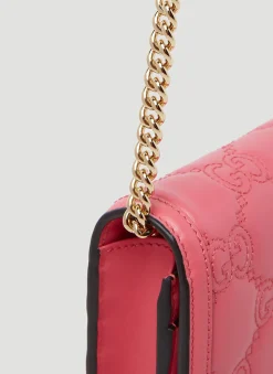 Gg Matelasse Chain Wallet