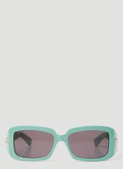 Gg Rectangular Sunglasses