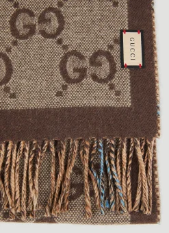 Gg Reversible Check Scarf