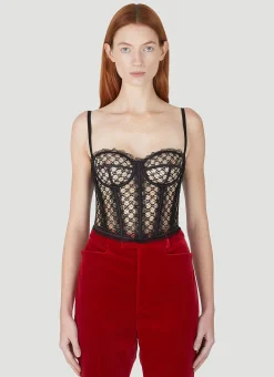 Gg Sheer Tulle Corset