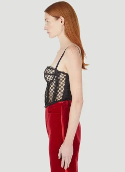 Gg Sheer Tulle Corset