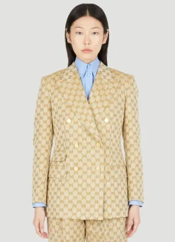 Gg Supreme Canvas Suit Blazer