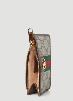 Gg Supreme Web Card Holder