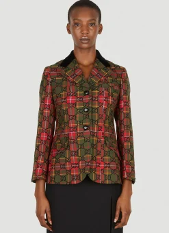 Gg Tartan Blazer