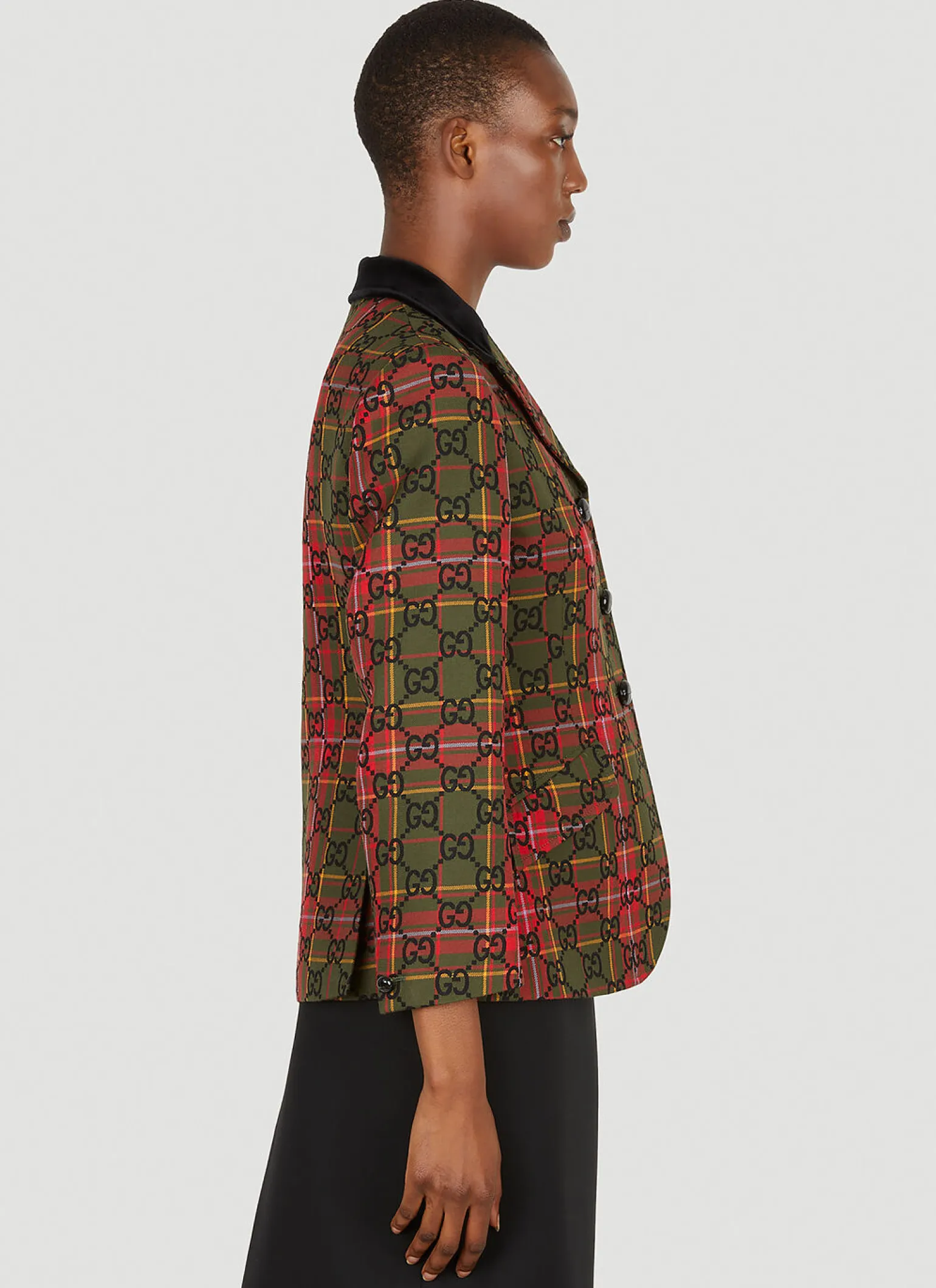 Gg Tartan Blazer