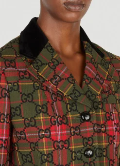 Gg Tartan Blazer