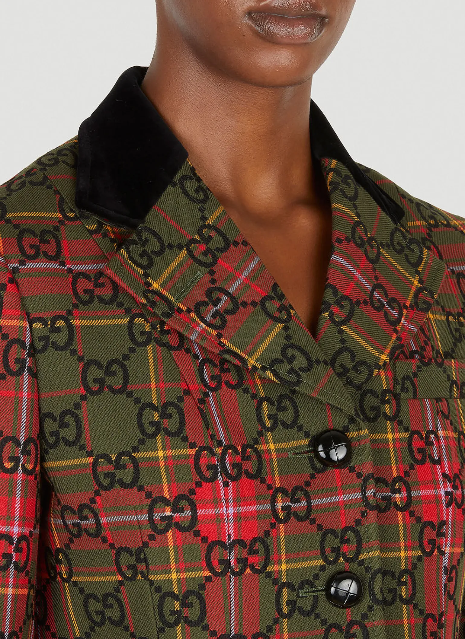 Gg Tartan Blazer