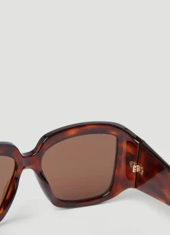 Gg Tortoiseshell Square Sunglasses