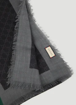 Gg Web Stripe Scarf