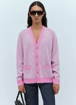 Gg Wool Jacquard Cardigan