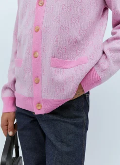 Gg Wool Jacquard Cardigan