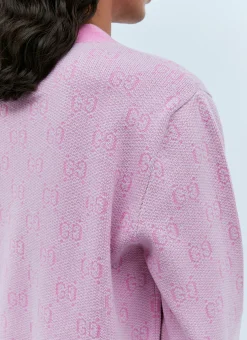 Gg Wool Jacquard Cardigan