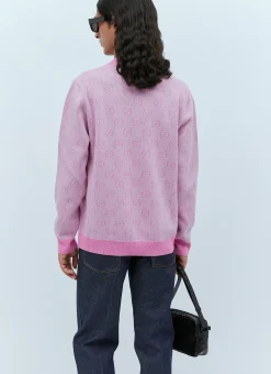 Gg Wool Jacquard Cardigan