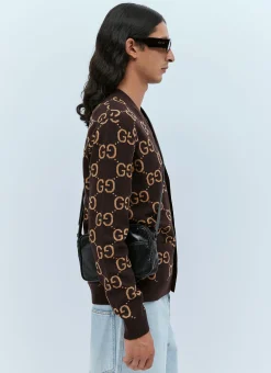 Gg Wool Jacquard Cardigan