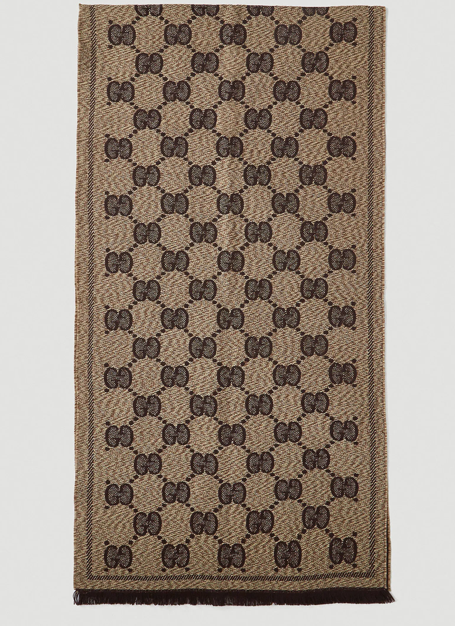 Gg Wool Jacquard Scarf