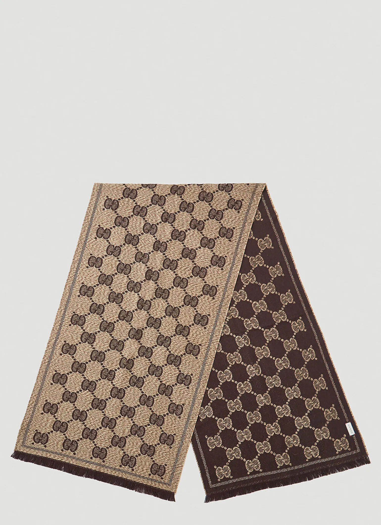Gg Wool Jacquard Scarf