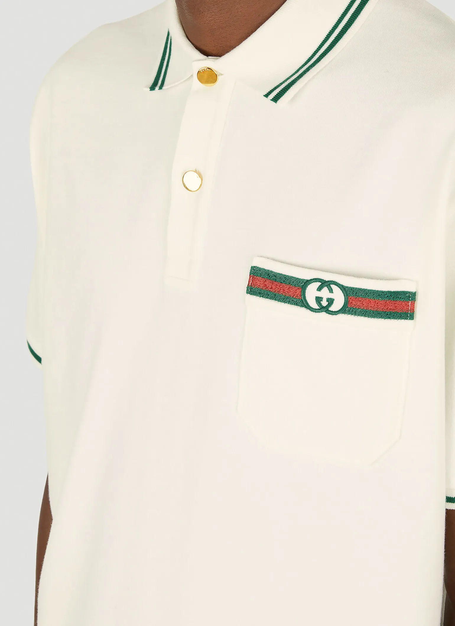 Gg-Embroidered Polo Shirt