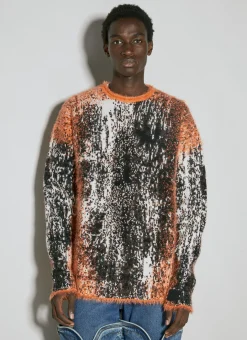 Gradient Hairy Knit Sweater