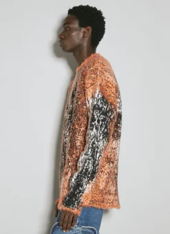 Gradient Hairy Knit Sweater