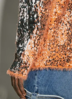 Gradient Hairy Knit Sweater