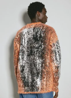 Gradient Hairy Knit Sweater