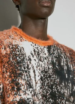 Gradient Hairy Knit Sweater