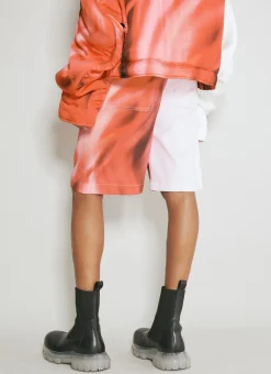 Graphic Denim Bermuda Shorts