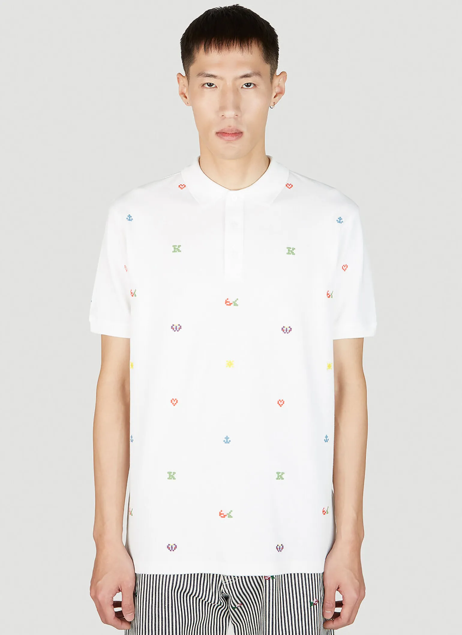 Graphic Embroidery Polo Shirt