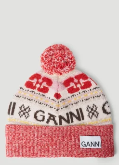 Graphic Motif Beanie Hat