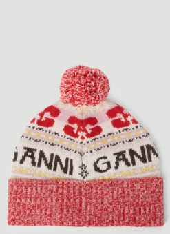 Graphic Motif Beanie Hat
