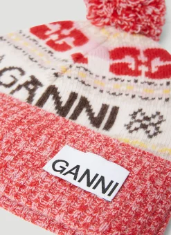 Graphic Motif Beanie Hat