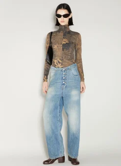 Graphic Print Highneck Top