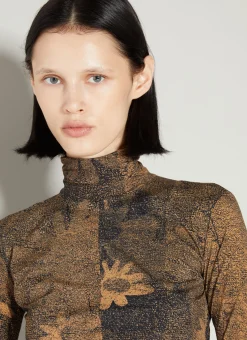 Graphic Print Highneck Top