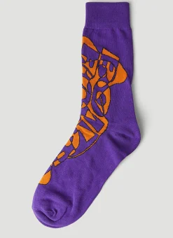Graphic Print Socks