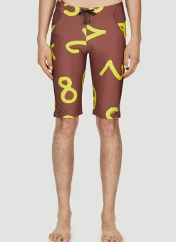 Graphic Print Swim Bermudas