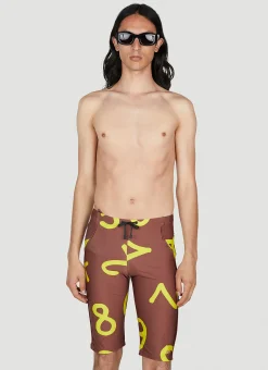 Graphic Print Swim Bermudas