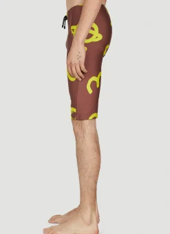 Graphic Print Swim Bermudas
