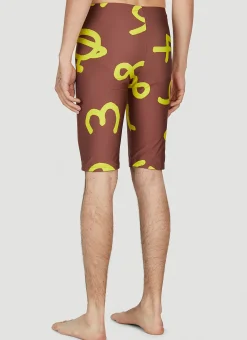 Graphic Print Swim Bermudas