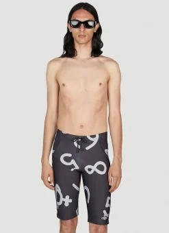 Graphic Print Swim Bermudas