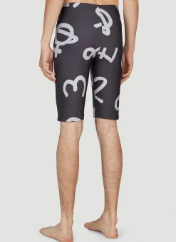 Graphic Print Swim Bermudas