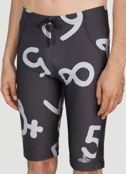 Graphic Print Swim Bermudas