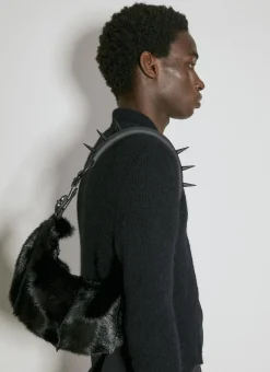 Half Moon Spike Shoulder Bag