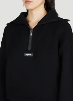 Half-Zip Boxy Sweater