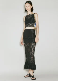 Haut Lace Draped Corset Top