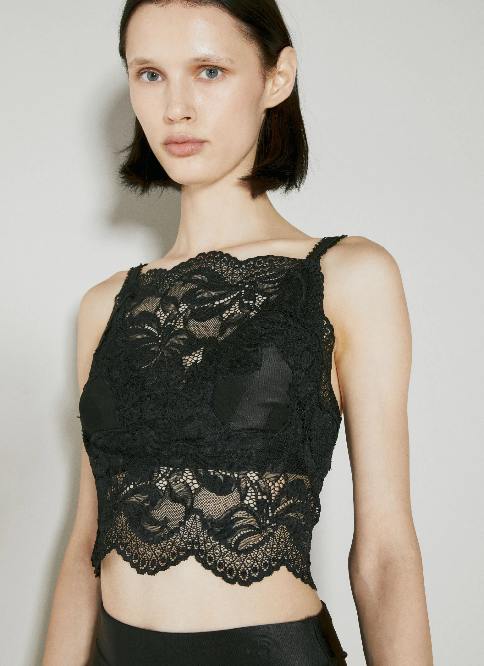 Haut Lace Draped Corset Top